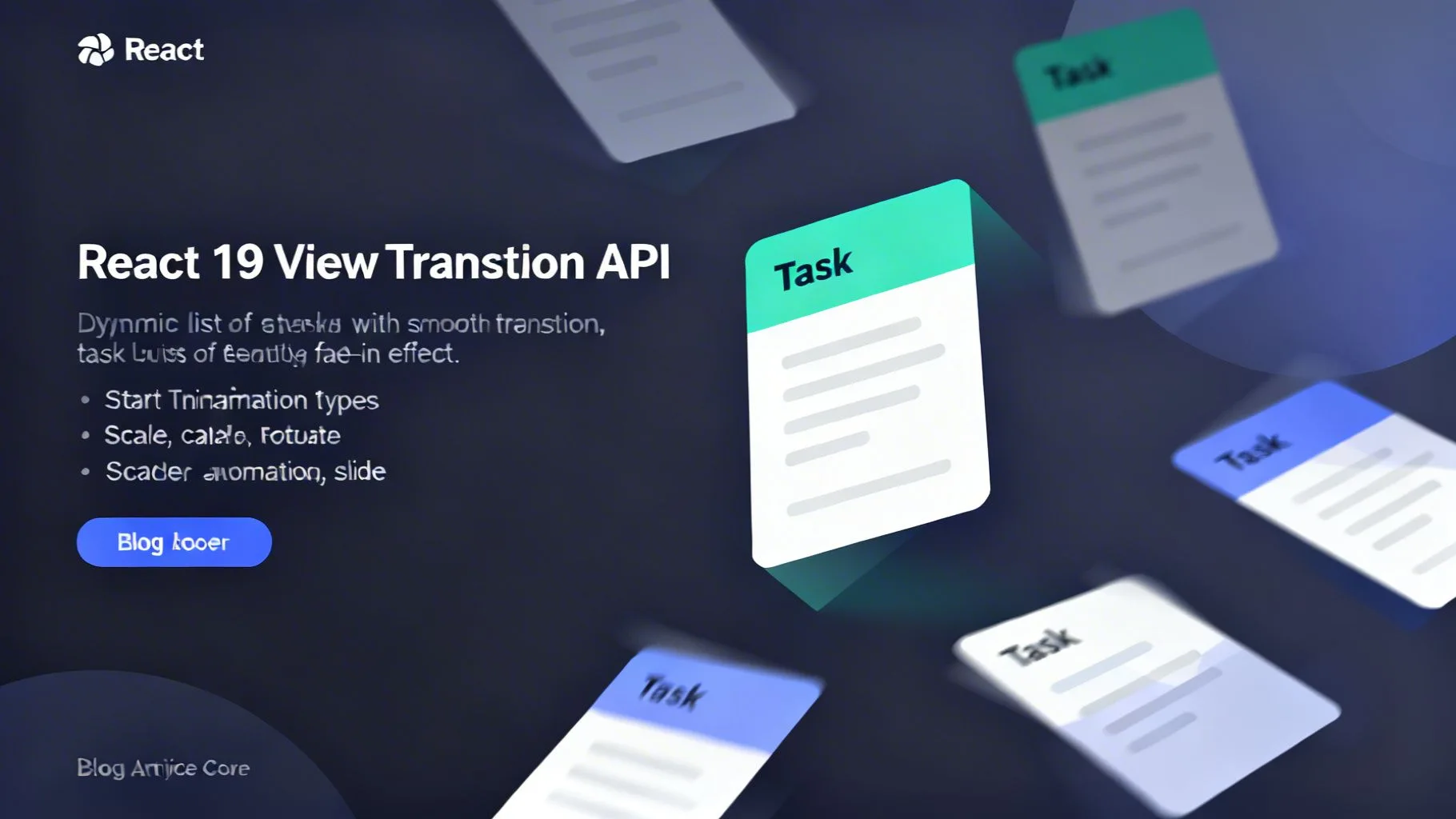 Обложка: React 19 ViewTransition API: плавные анимации переходов списков задач с startTransition и кастомными типами анимаций